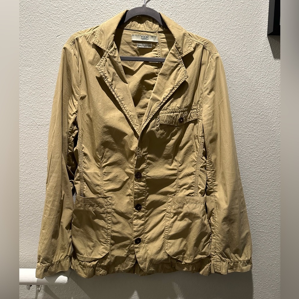 EDUN Khaki Pea Blazer Jacket